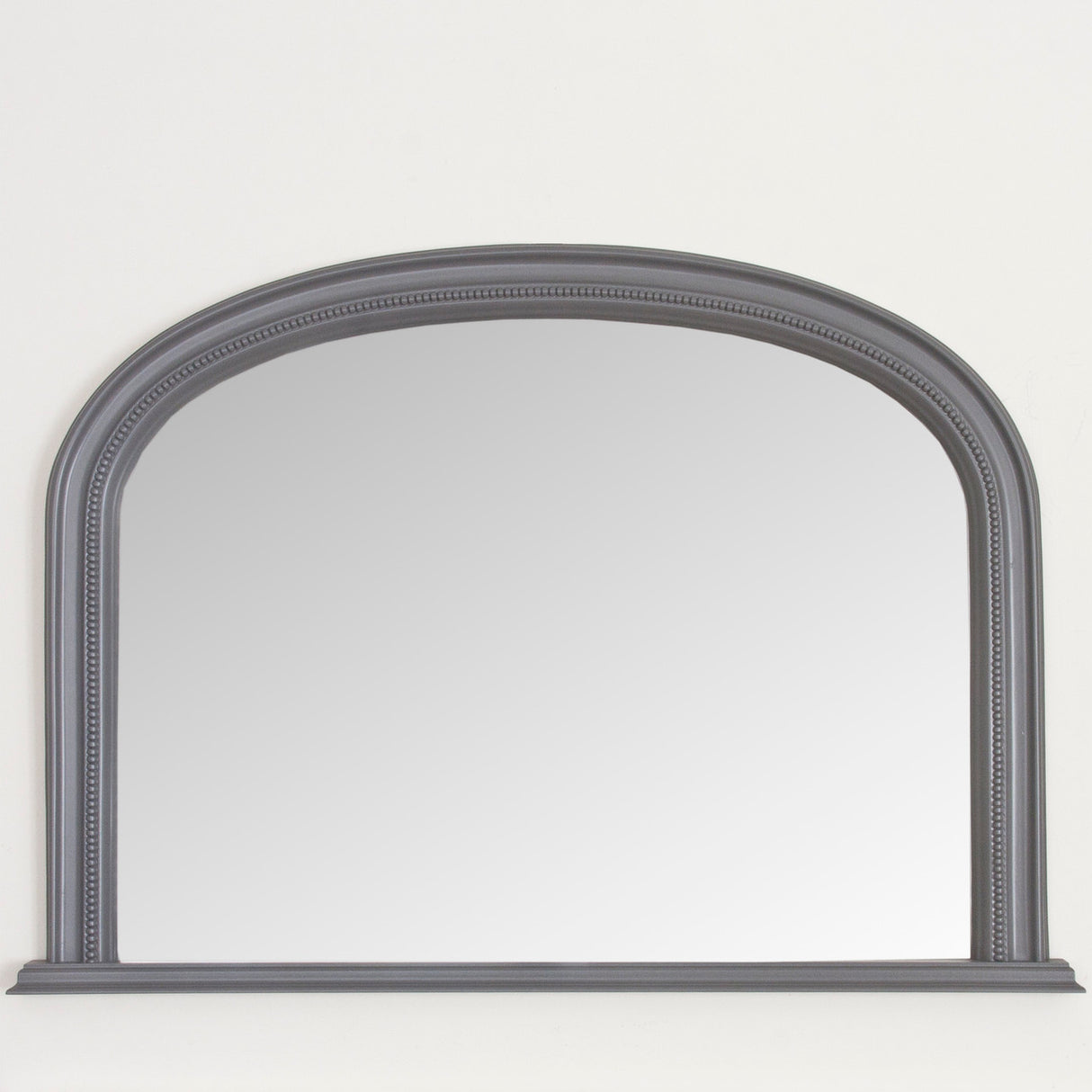 Antique dark grey frame arched glass mirror