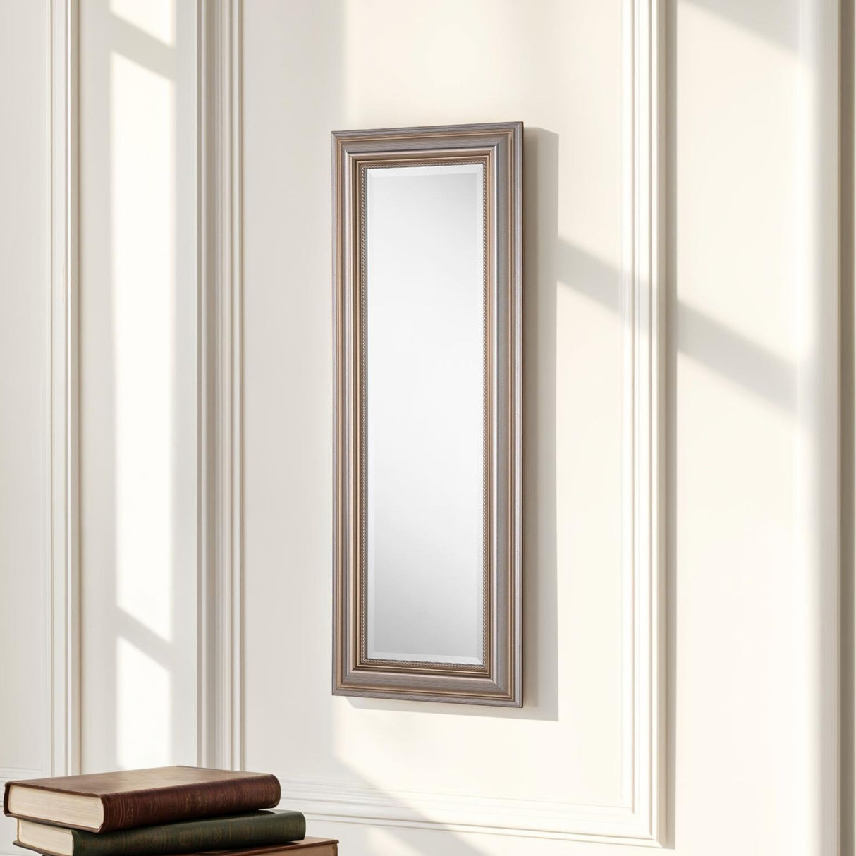 Franz Champagne Silver Bedroom Mirror