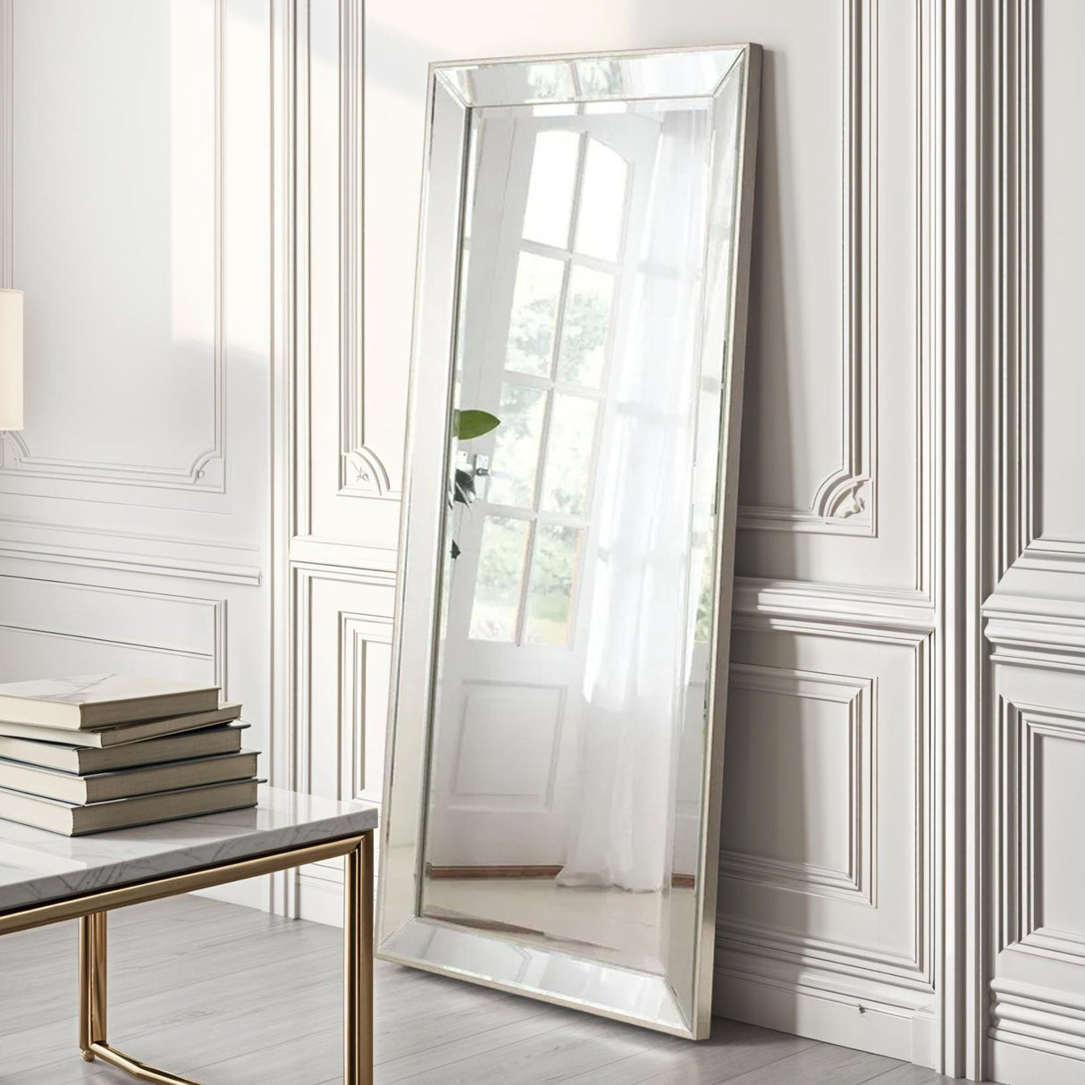 angled tray mirror bevelled tall