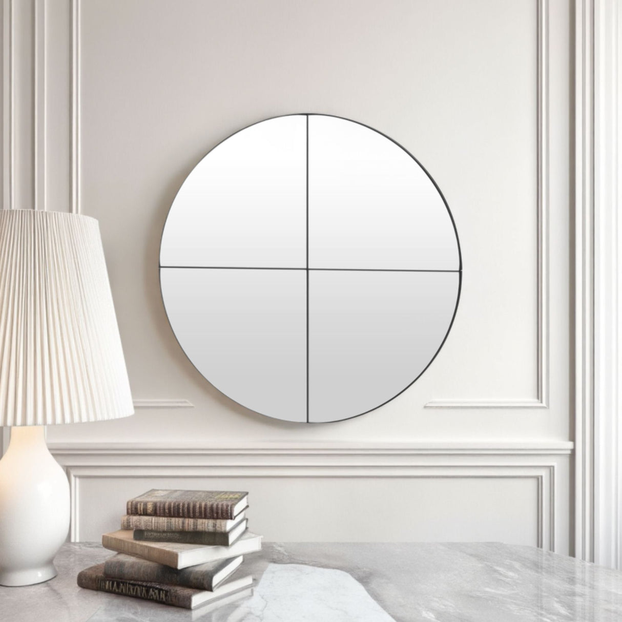 round quadrant mirror