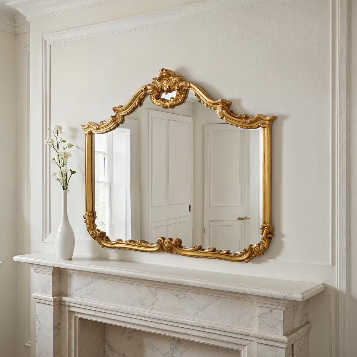 Baroque traditional mirror gold