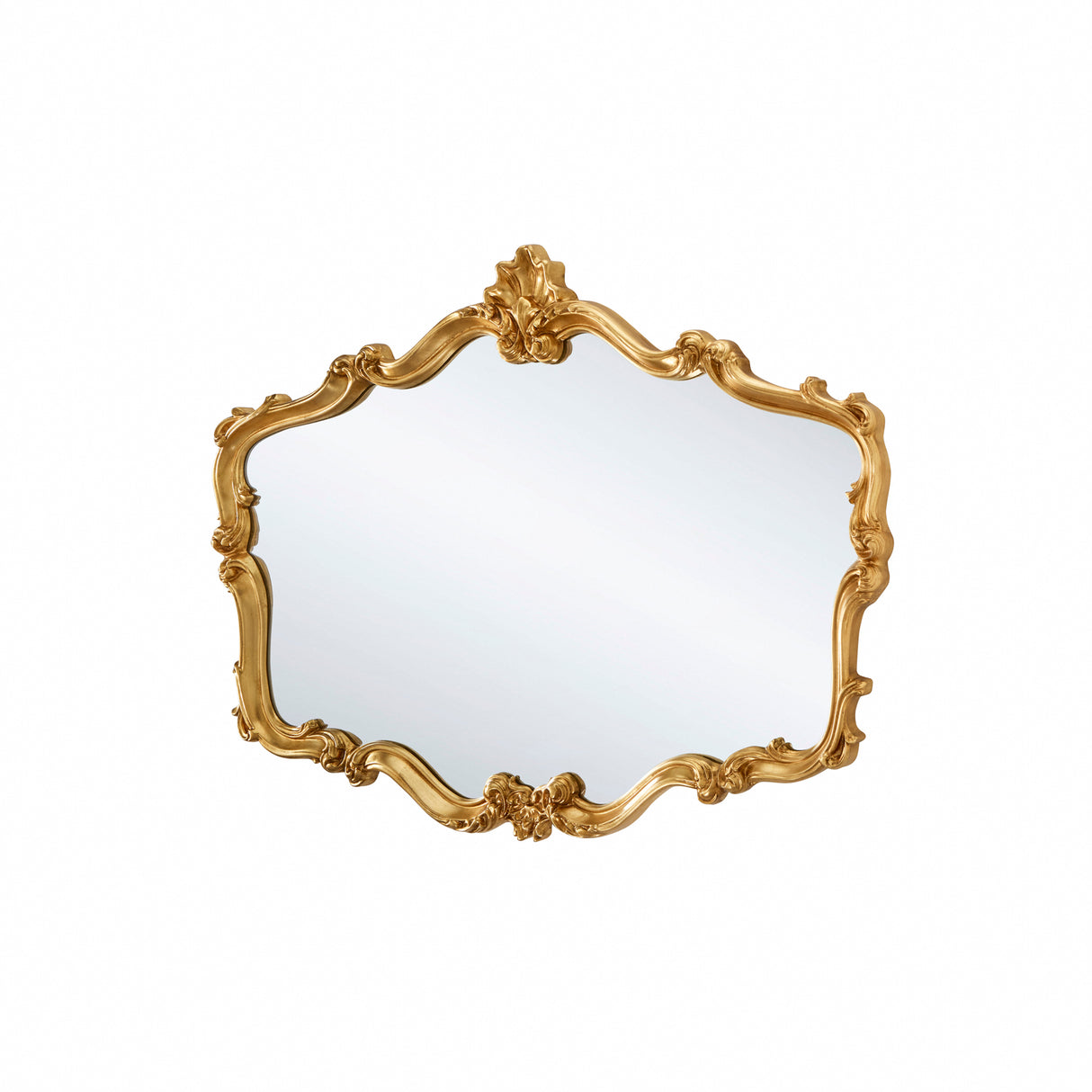 Craved Gold Landscape Mirror