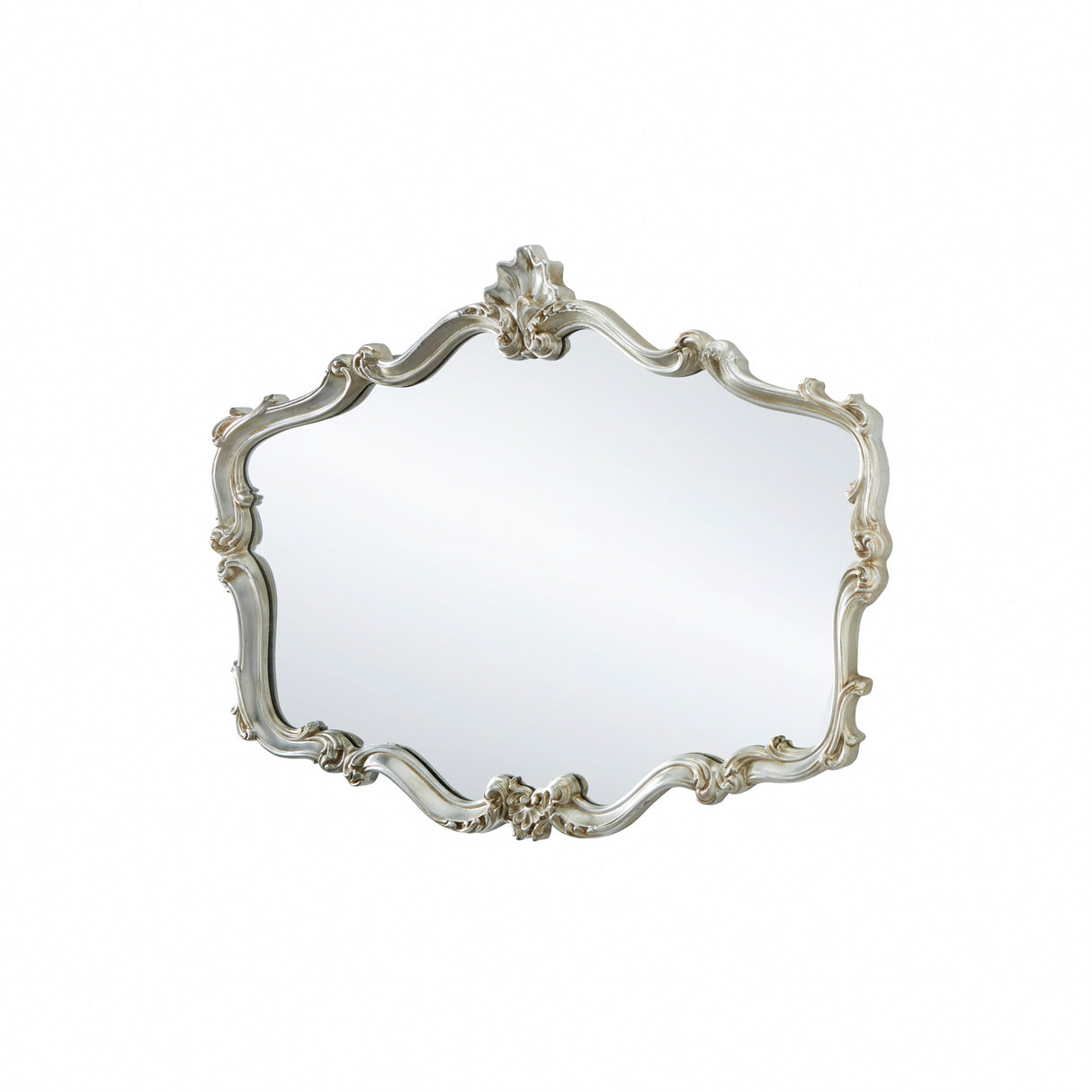 Carved Silver Mirror