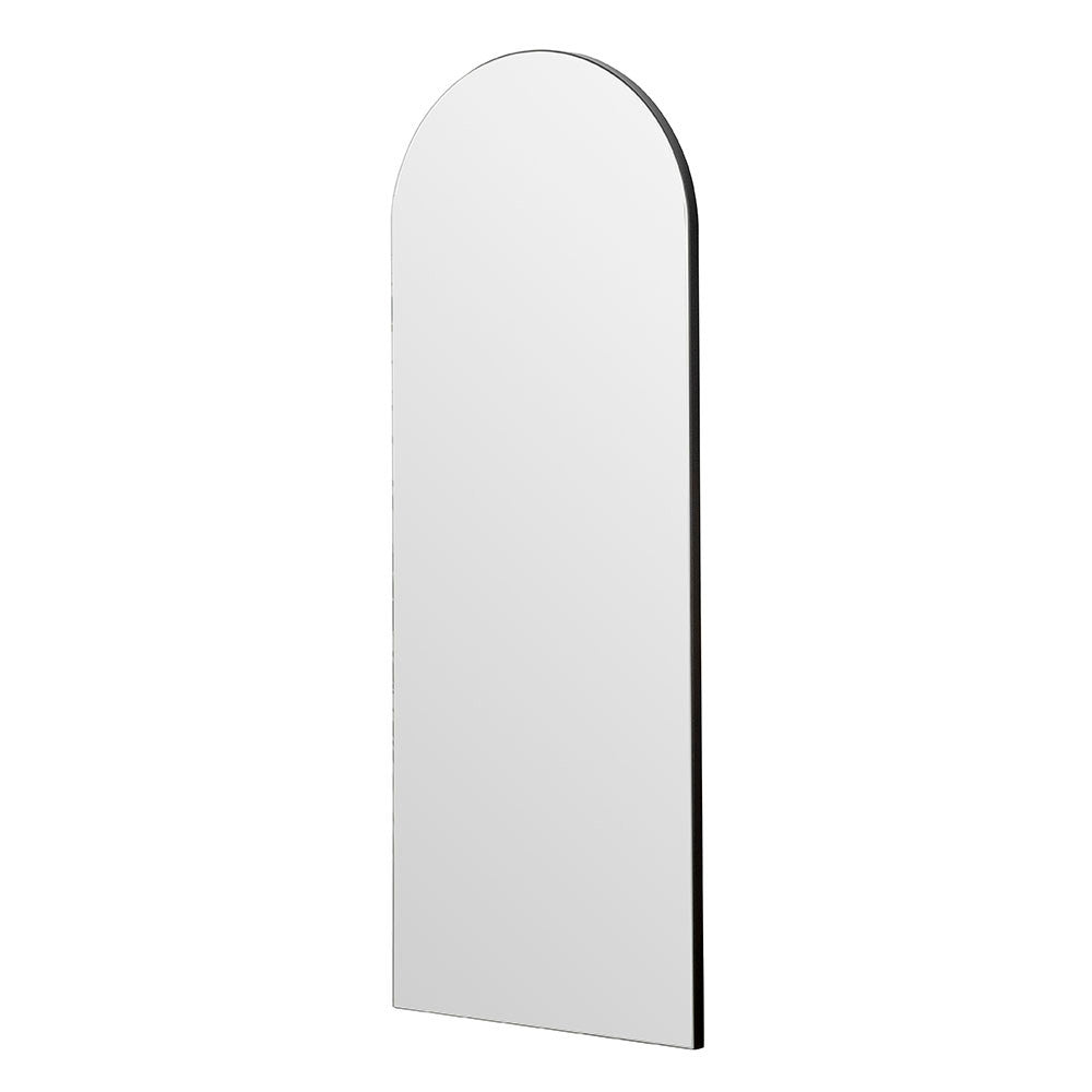 Black minimal frame arched glass mirror