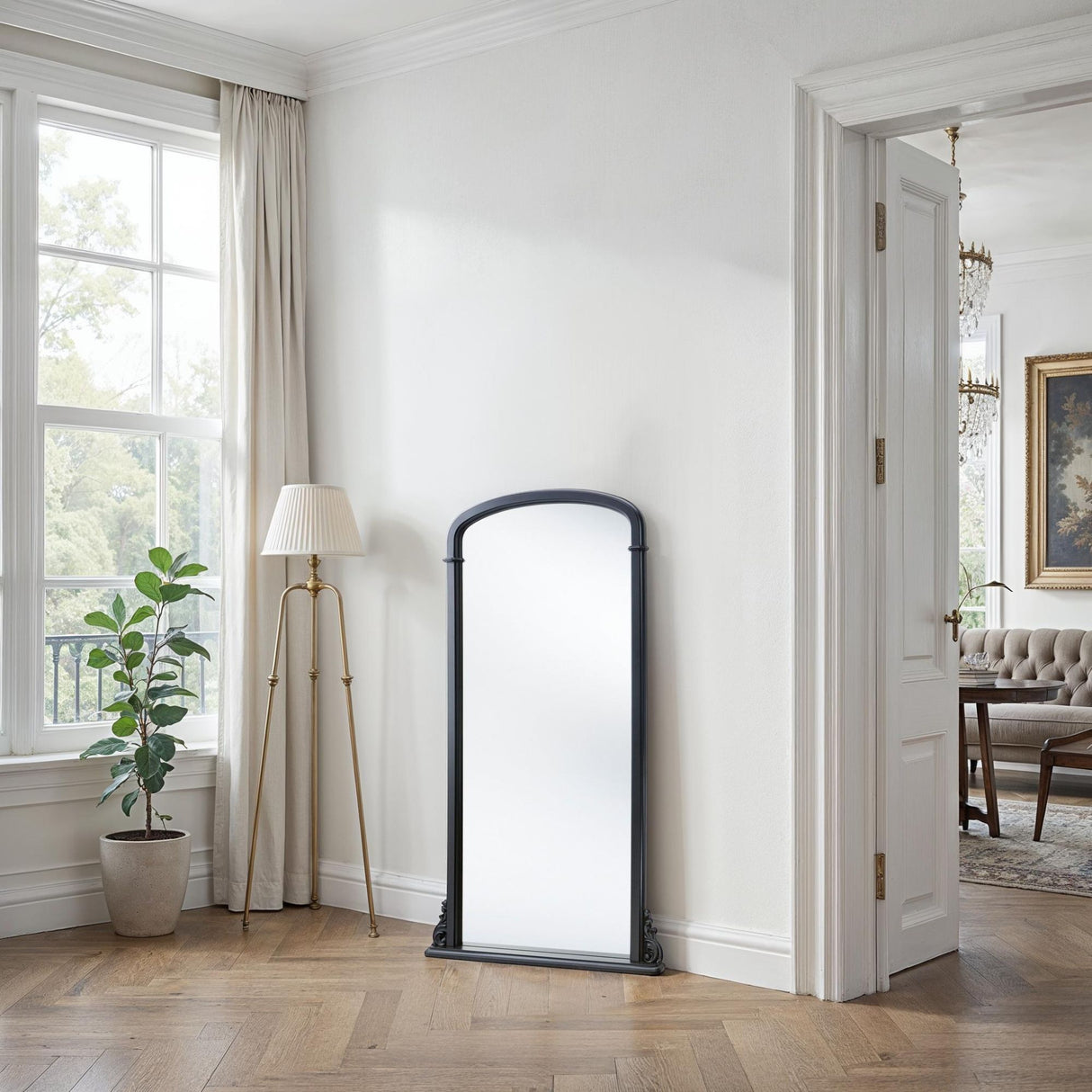 Tall Curved black mirror