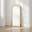 Gold curved tall mirror