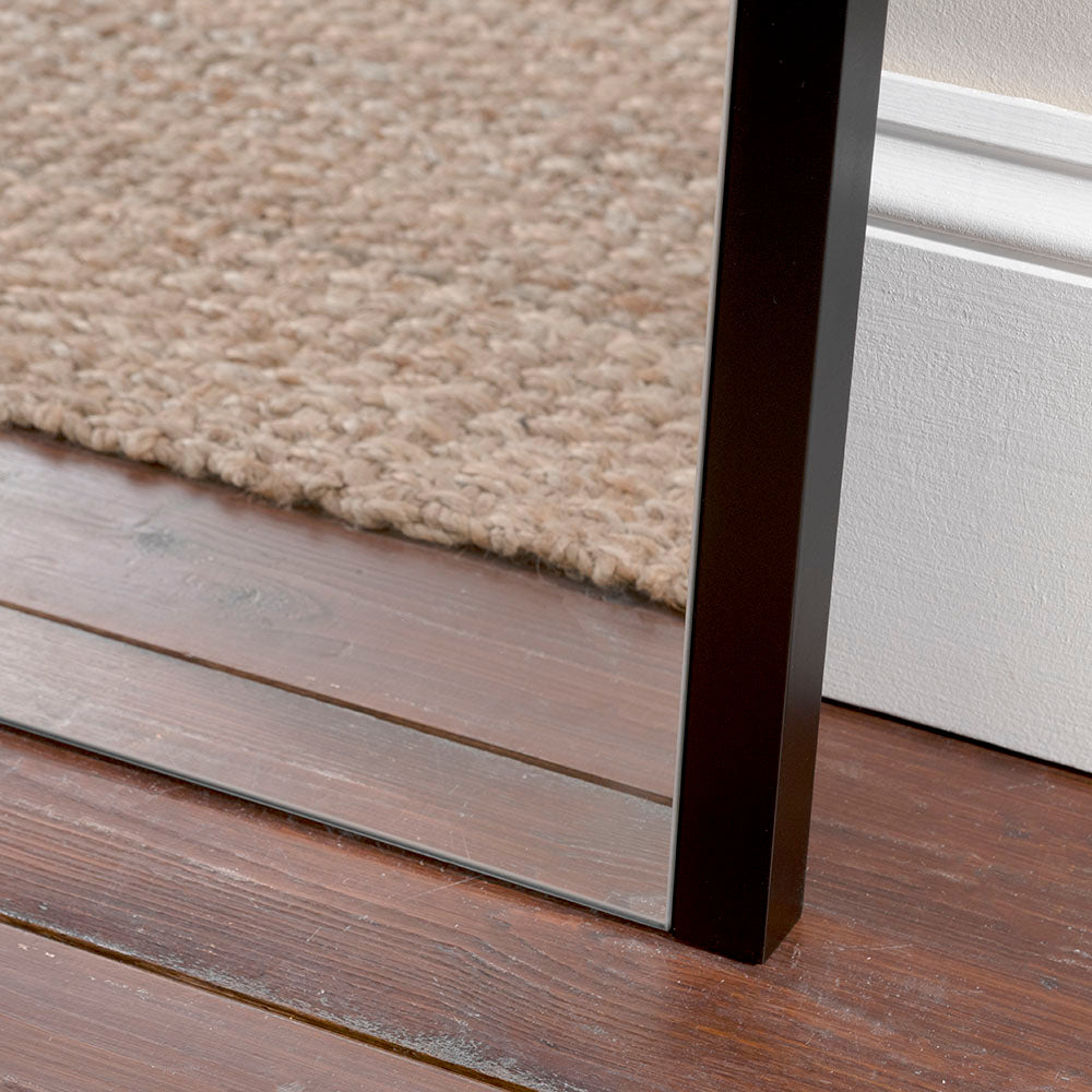 Large black arch mirror