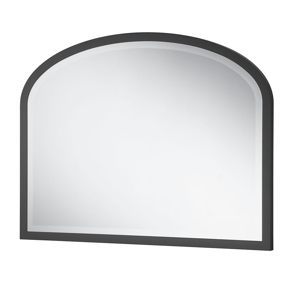 Arched Overmantle Black Bevelled