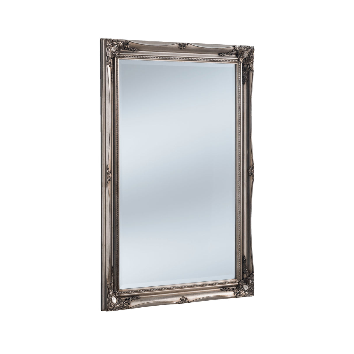 French style carved mirror silver