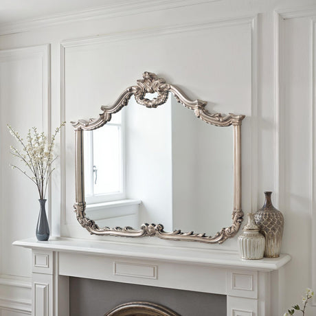 Grand Baroque silver mirror