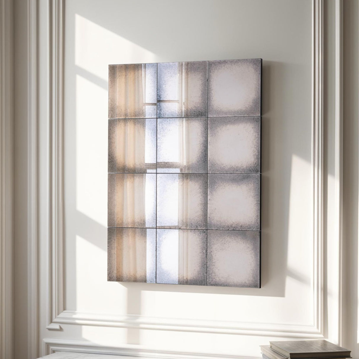 antique panel mirror