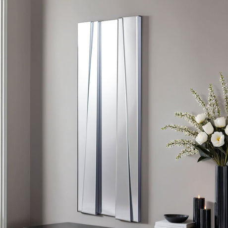 Frameless rectangular layering beveled edge glass mirror