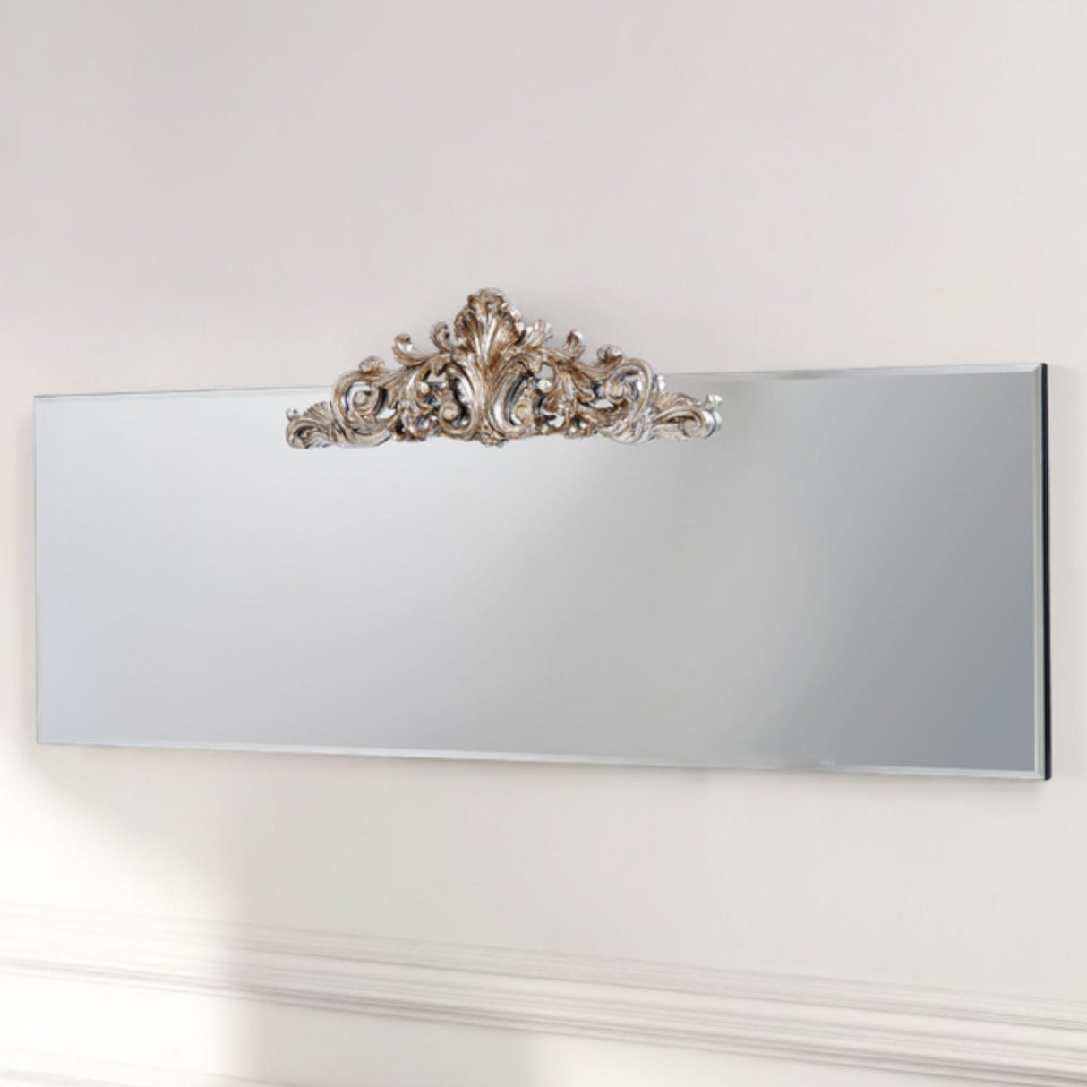 art deco crested mirror