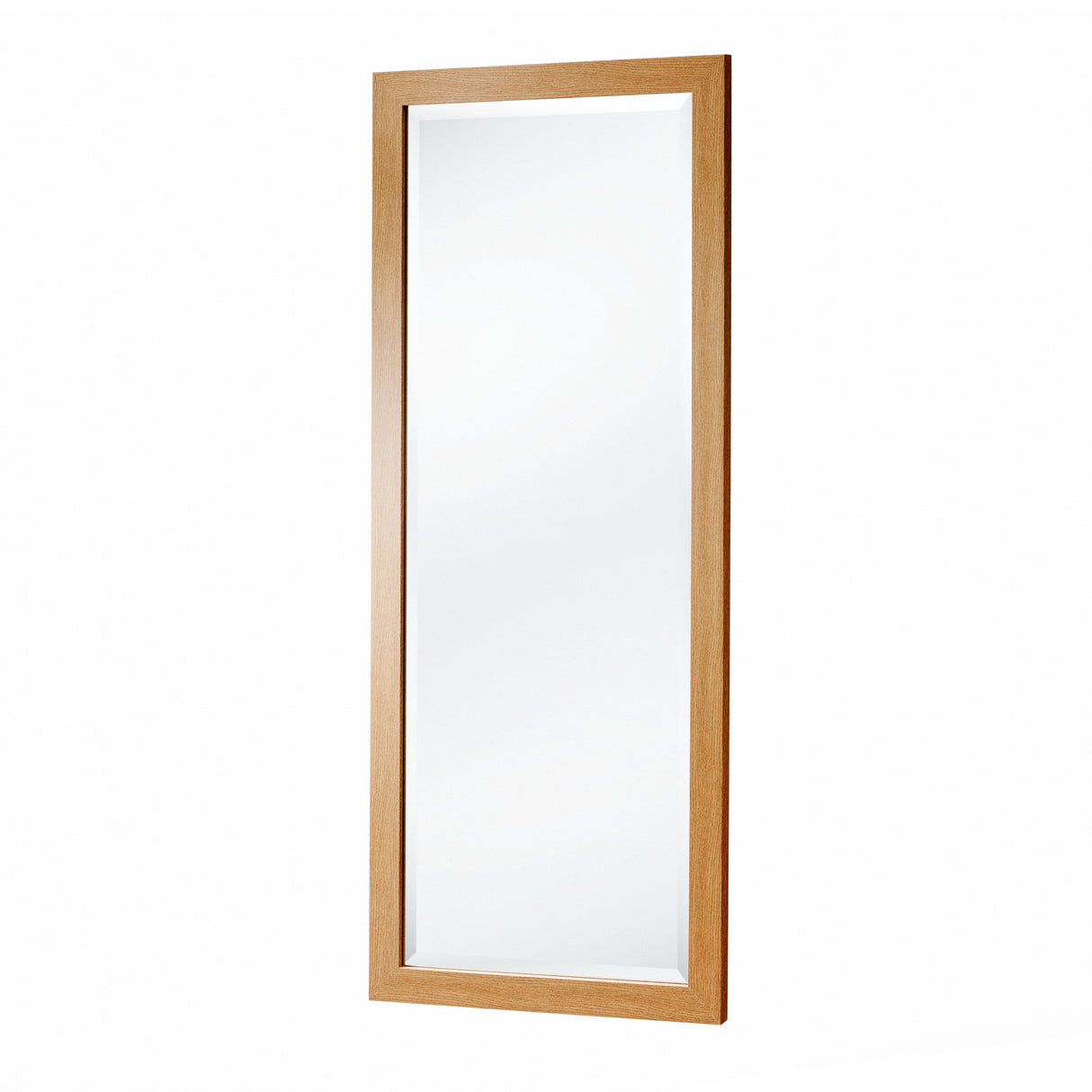 Oak effect full length mirror