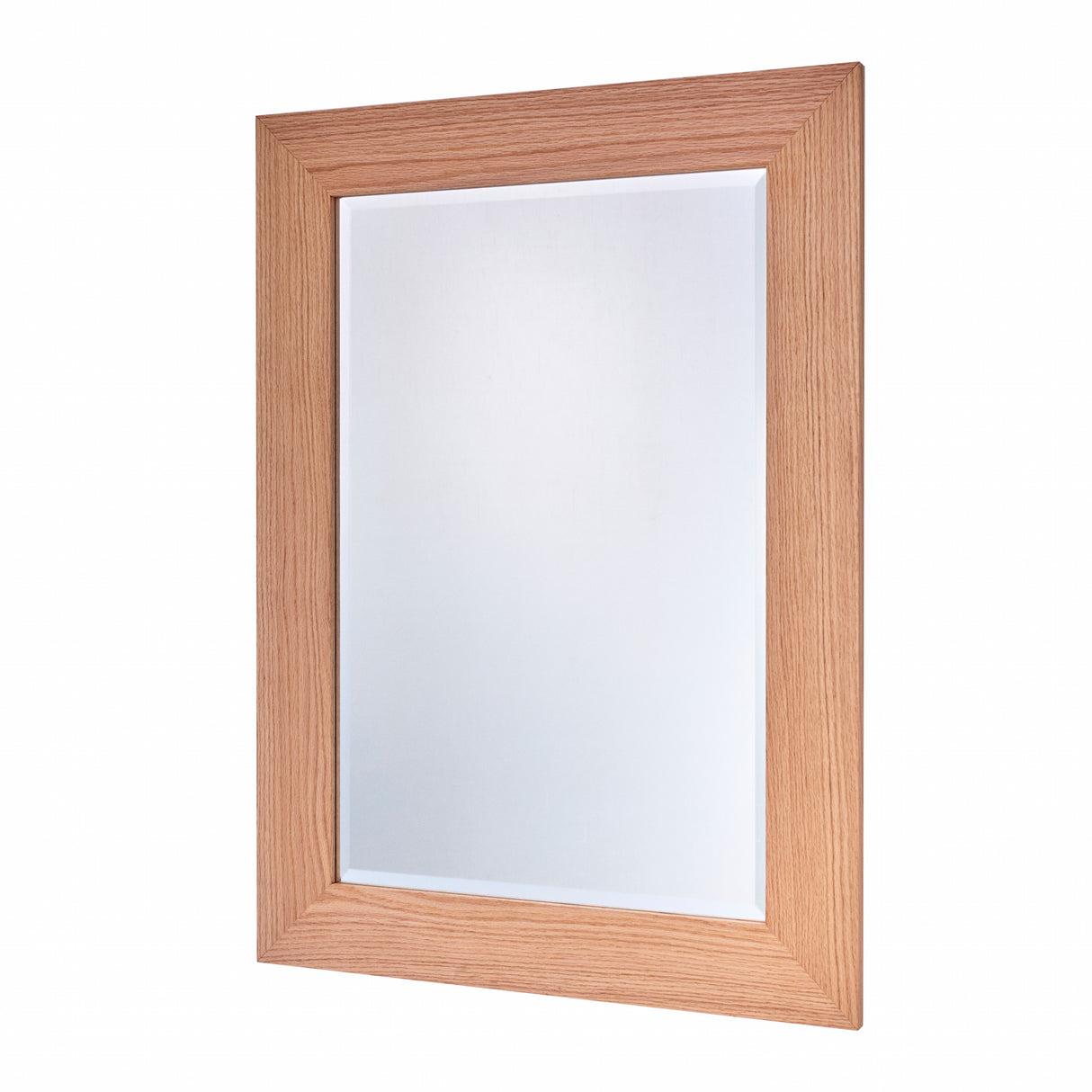 Solid Oak Natural Wood Wall Mirror