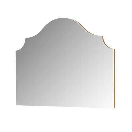 Gold minimal curved frame arched mantle glass mirror
