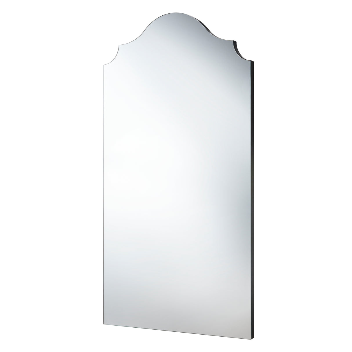 Curved arched full length mirror black