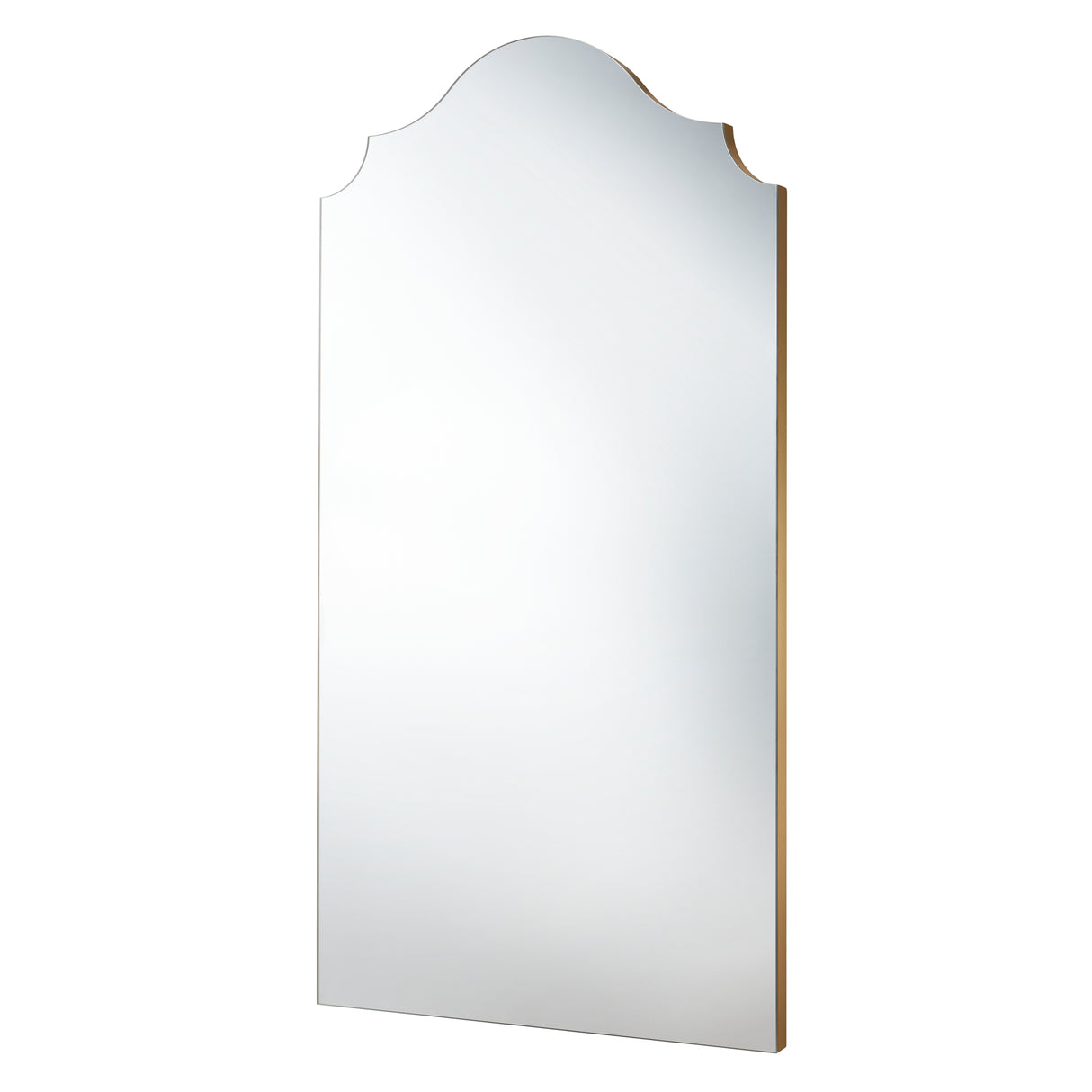 Curved arched full length mirror gold