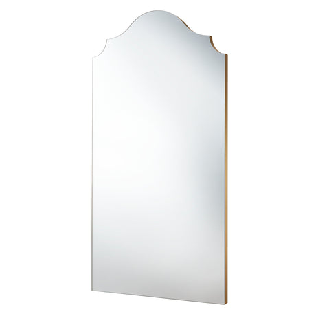 Curved arched full length mirror gold