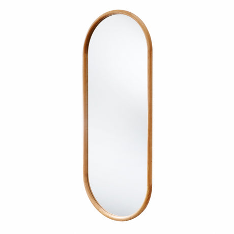 Large oak oval mirror full length
