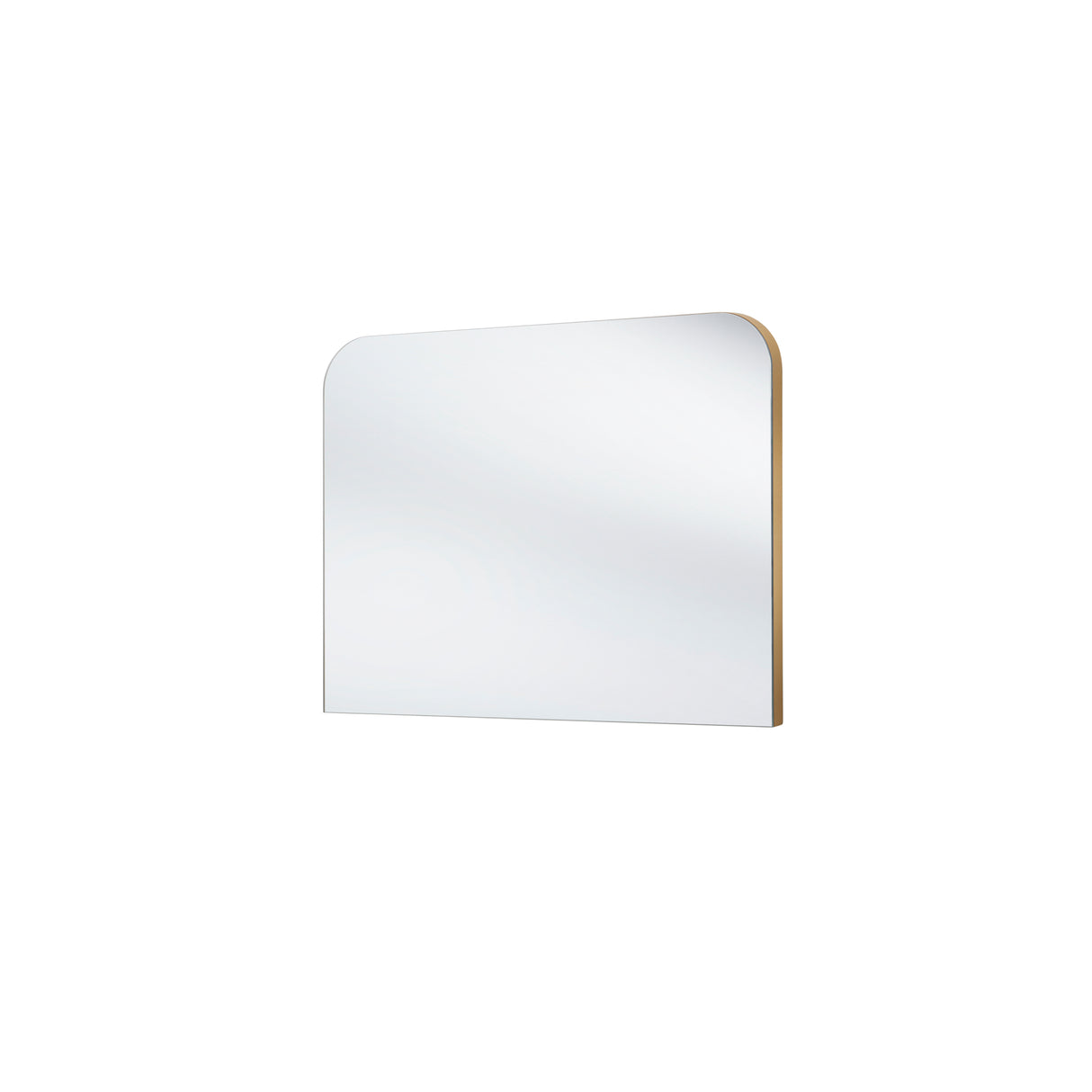 Curved mantle simple gold mirror