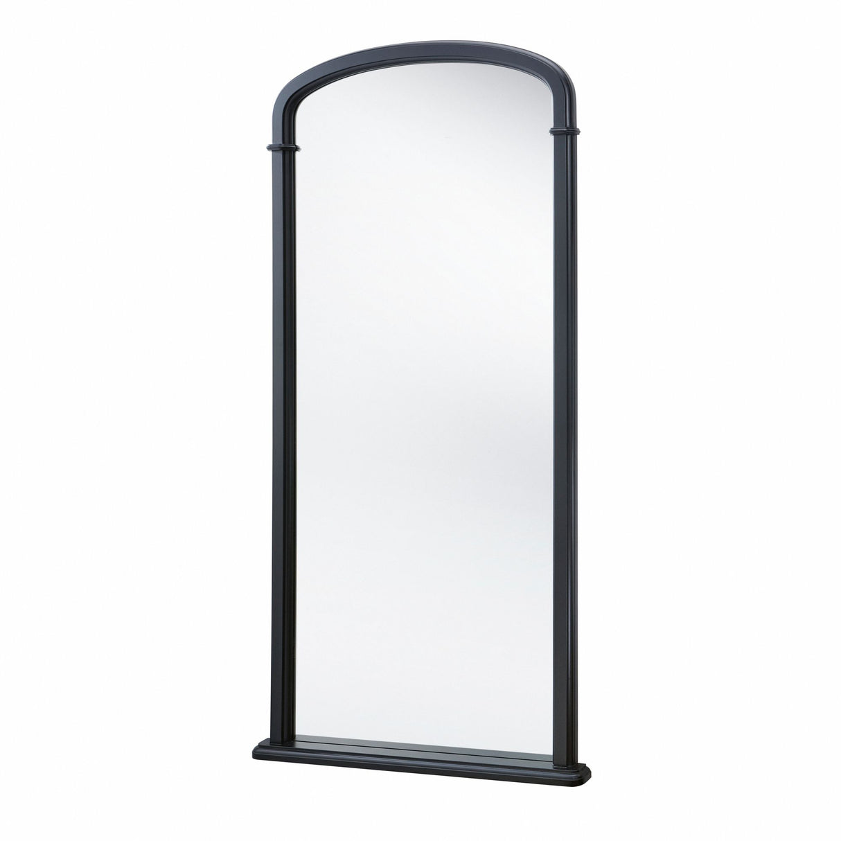 tall black arched mirror