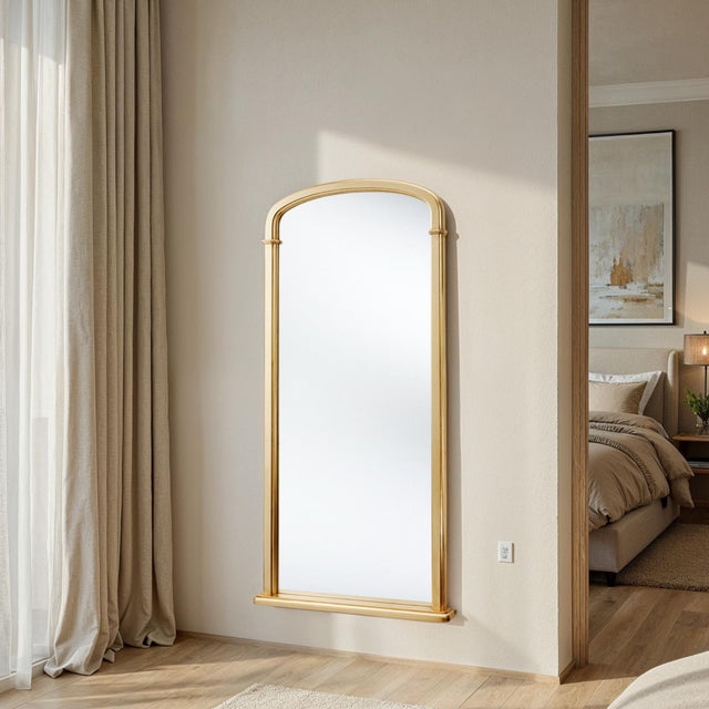 Gold classic arched mirror tall