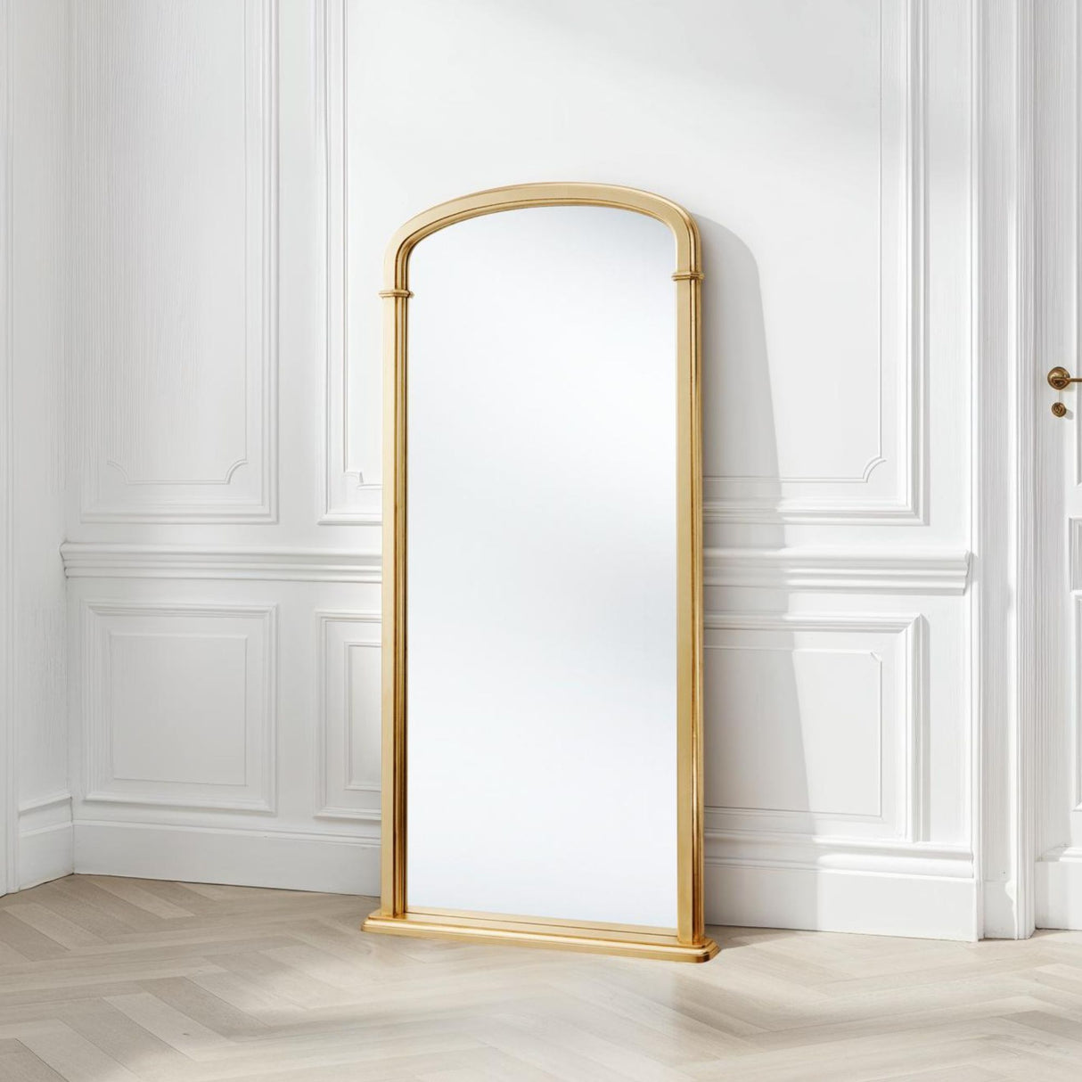 Gold classic arched mirror tall
