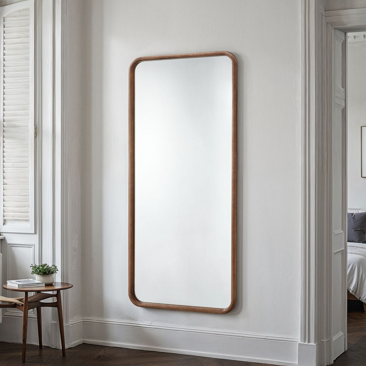 Full Length Walnut wood mirror
