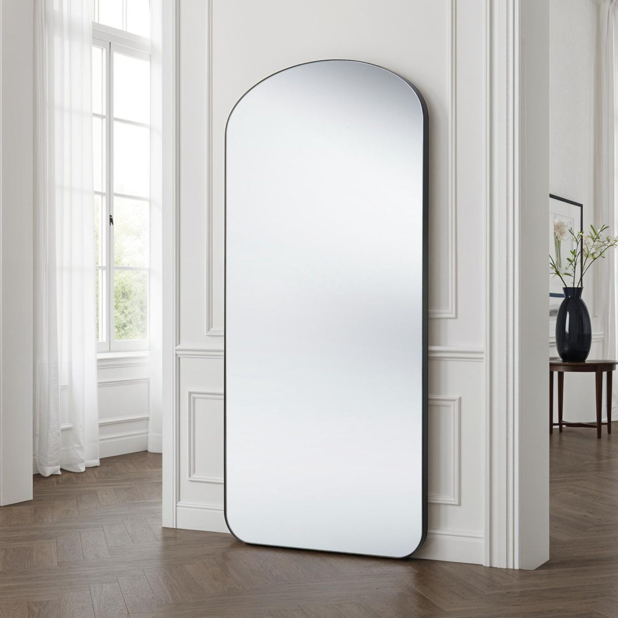 Large curved contemporary mirror