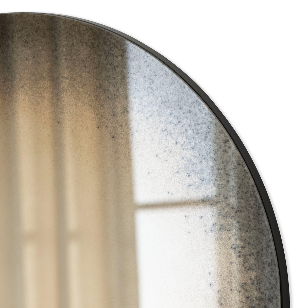 Antique frameless arch full length glass mirror