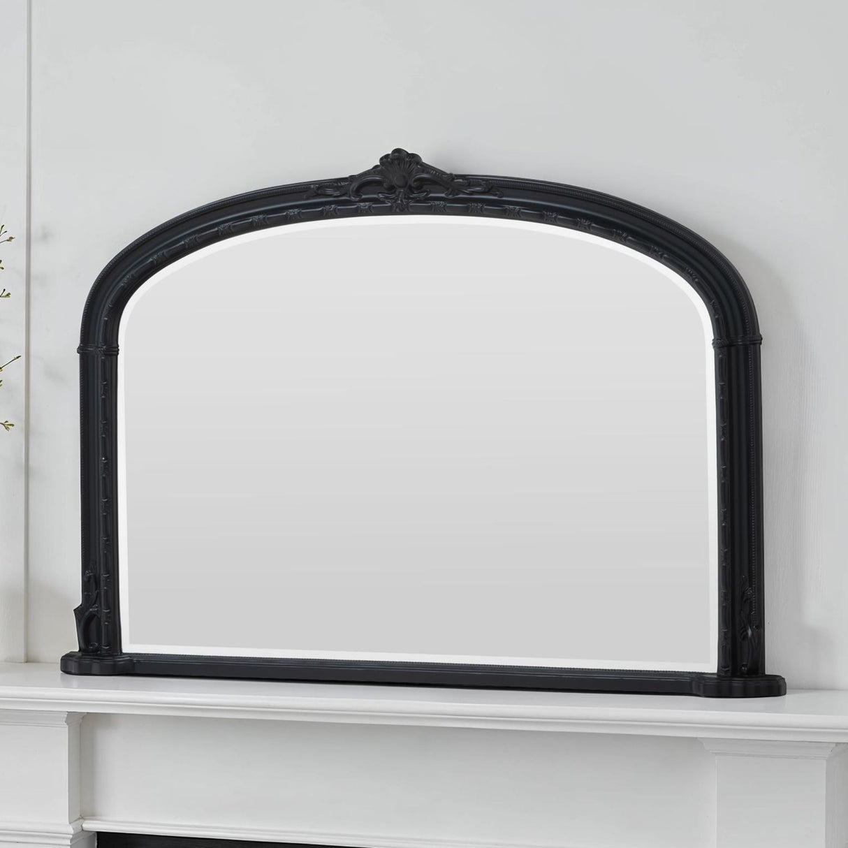 Victorian Black Mantle mirror