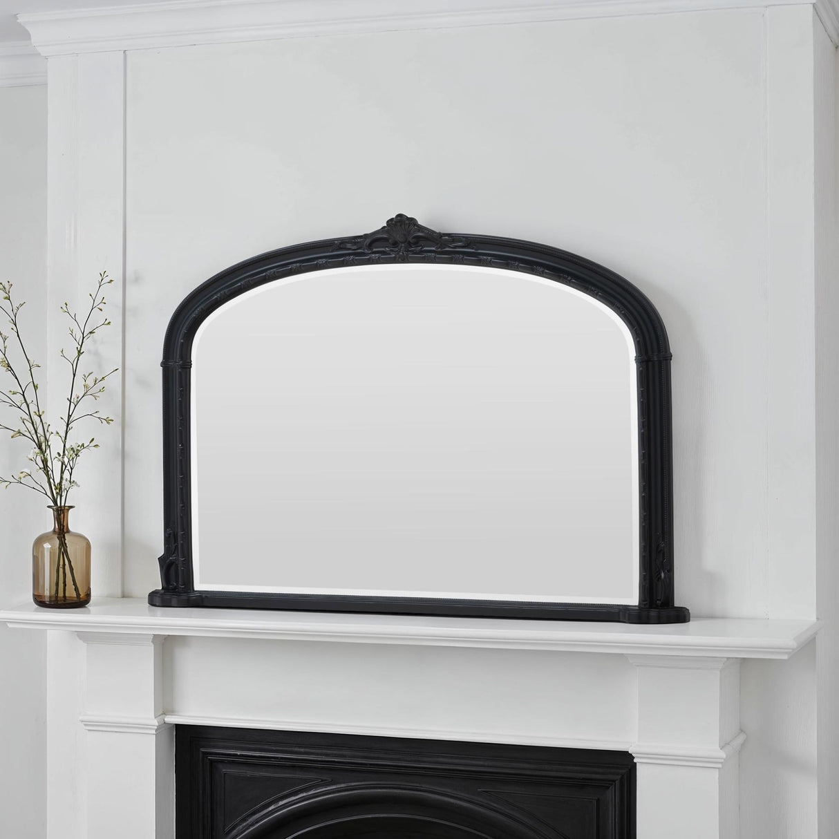 Victorian Black Mantle mirror
