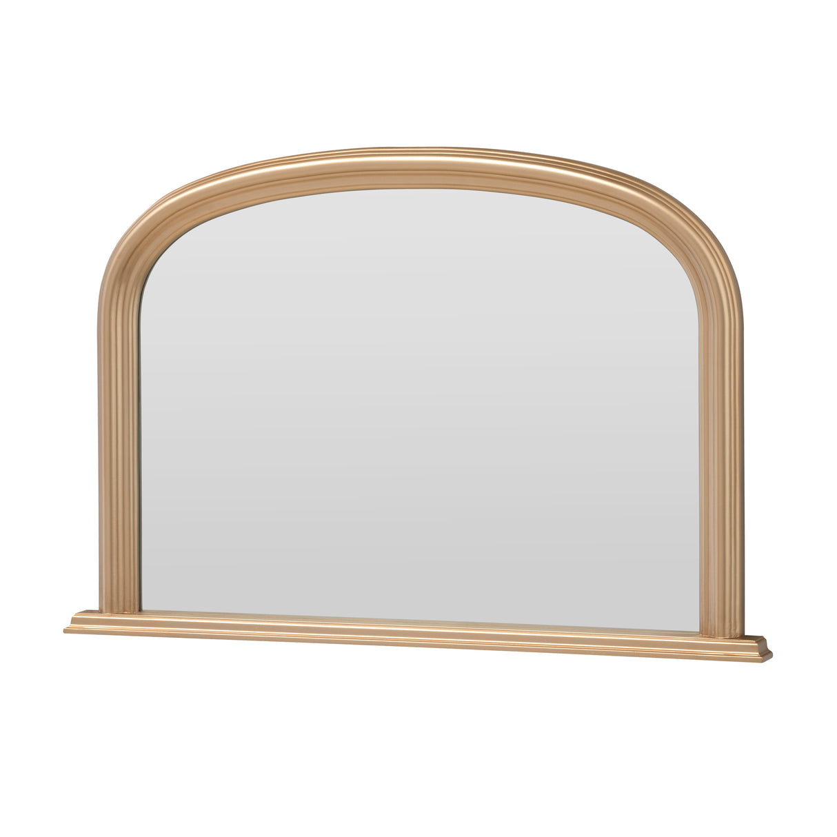 Gold frame arched glass mirror
