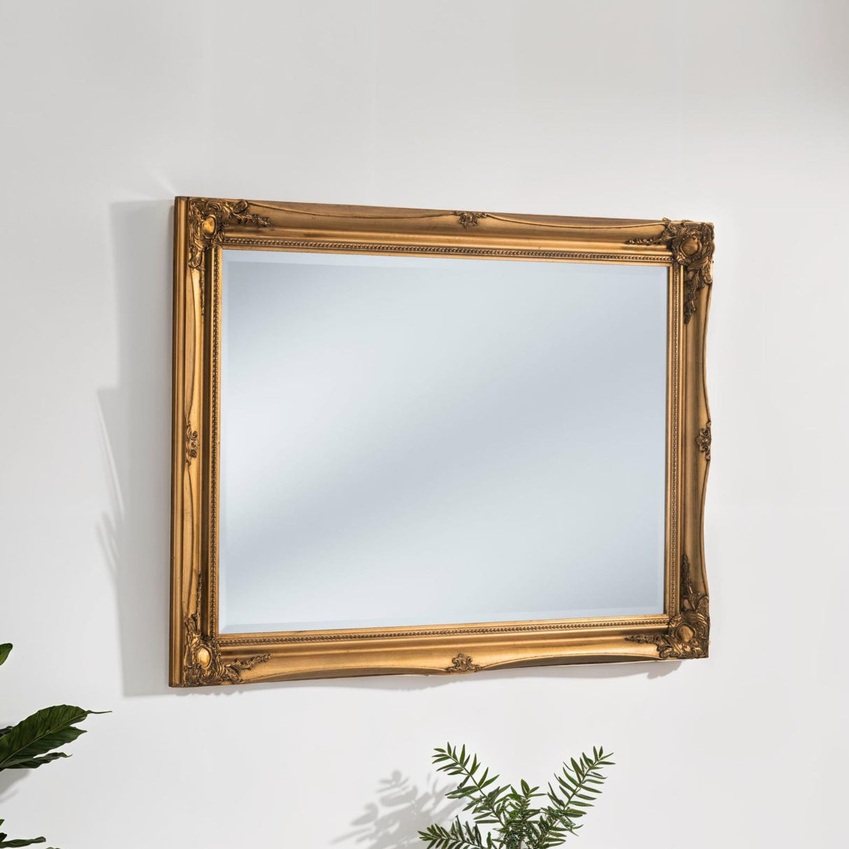 French carved gold baroque mirror