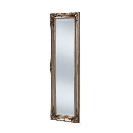 French style carved mirror silver