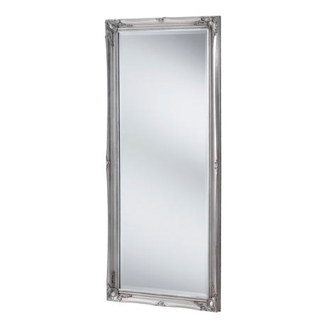 French style carved mirror silver