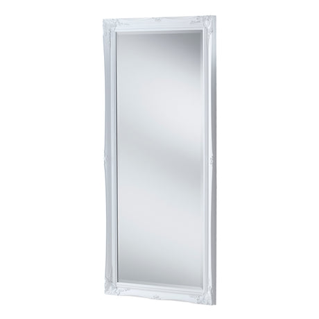 french style carved white baroque framed mirror