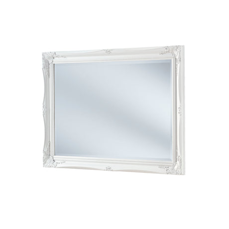 french style carved white baroque framed mirror