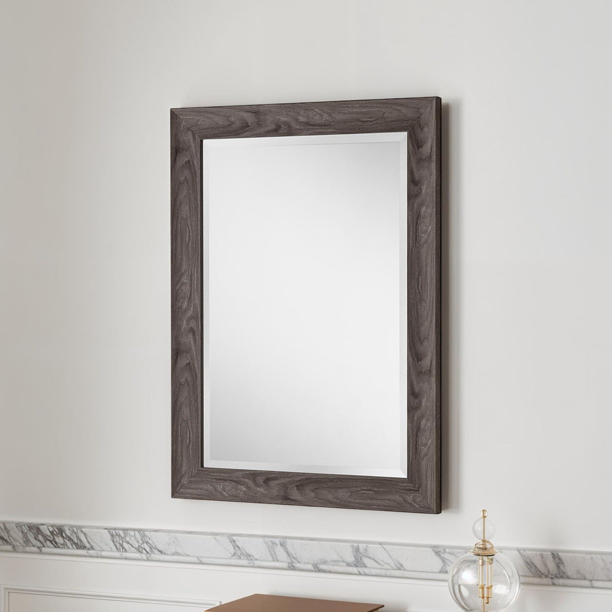 Kawena Rustic Grey Wood Effect Mirror