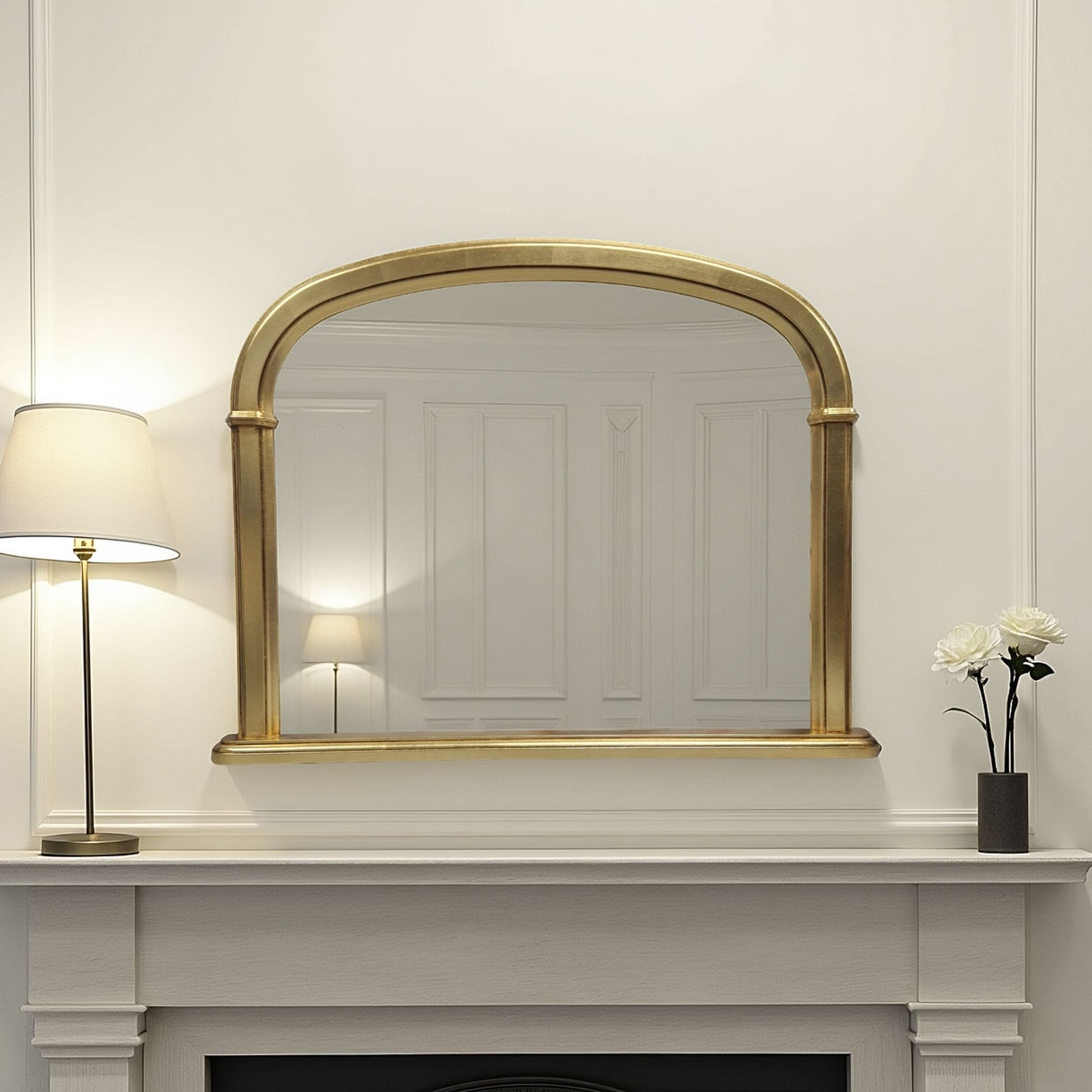 Overmantle gold mirror