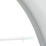 Silver minimal frame arched glass mirror