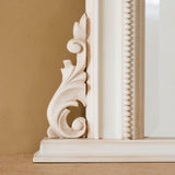 Ivory decorative frame arched beveled edge glass mirror