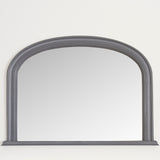 Antique dark grey frame arched glass mirror 