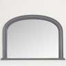 Antique dark grey frame arched glass mirror 