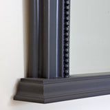 Antique dark grey frame arched glass mirror 