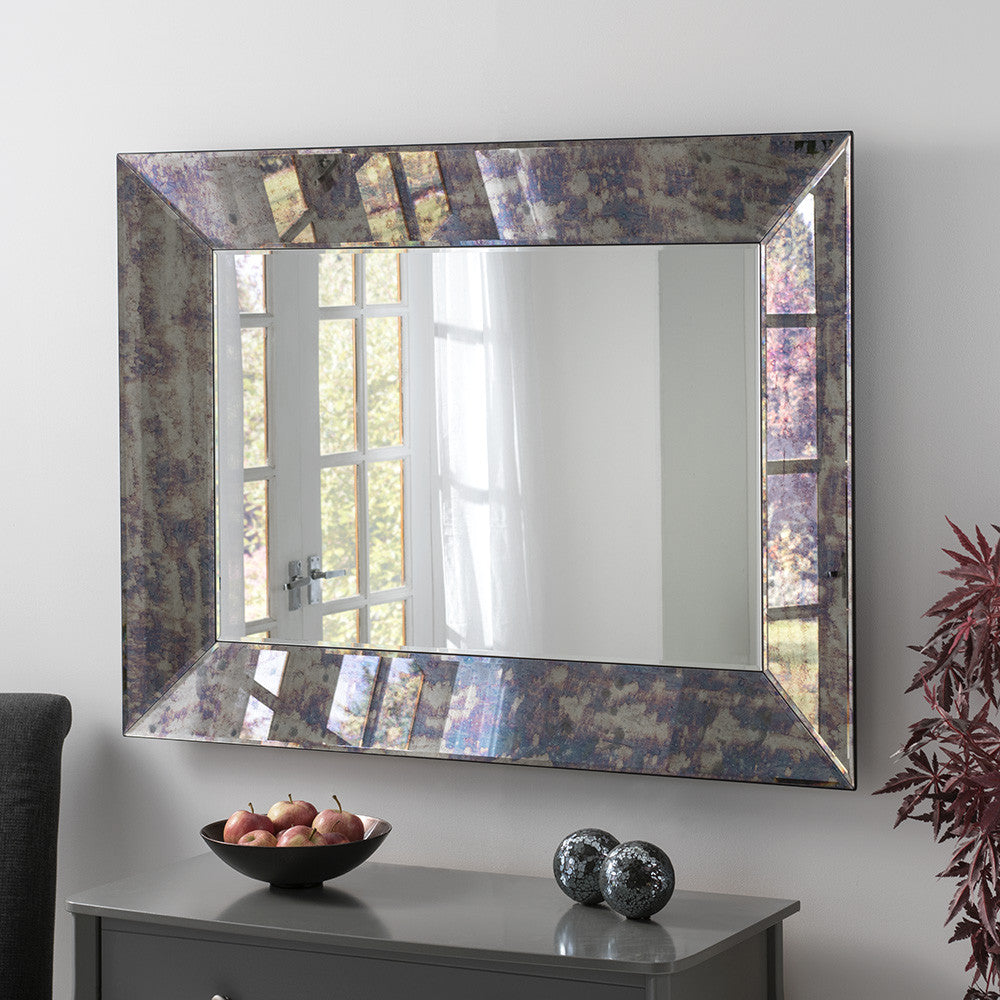 Image of vintage antiqued lunar mirror