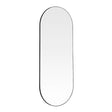 tall full length oval mirror with slim black frame