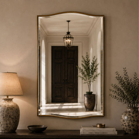 Aurelia Gold Bevelled Portrait Mirror