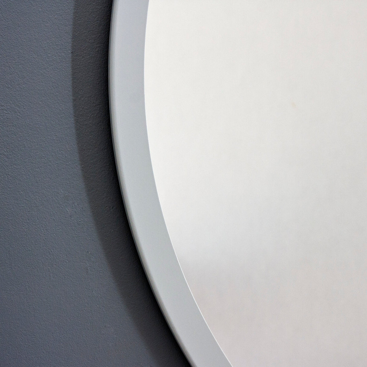 Image of Modern Light Grey Round Mirror